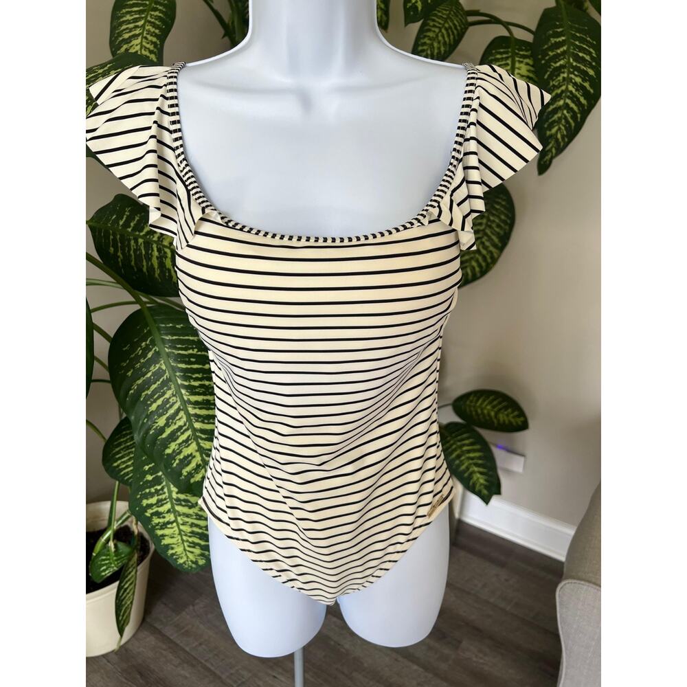 VINCE CAMUTO SWIM One-Piece Size 10 Bathing Suit Striped #
